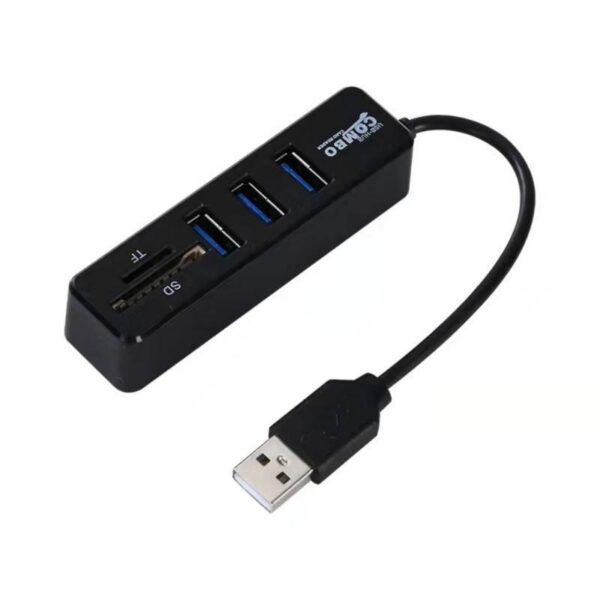 HUB USB 2.0 3 PORTA USB 2.0 E 2 LEITOR SD-TF