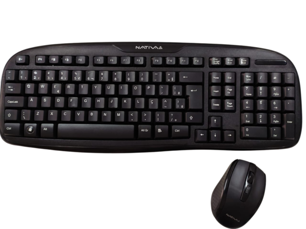 KIT TECLADO +MOUSE WIRELESS MARCA NATIVA PORTUGUES 