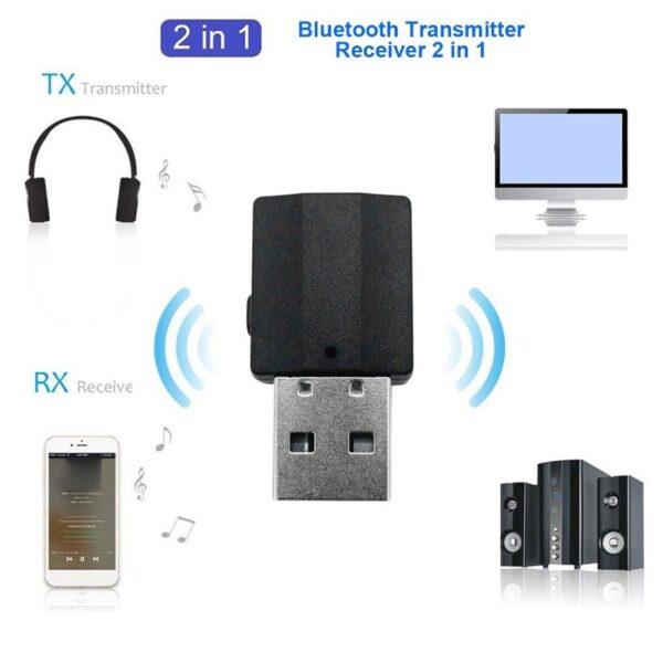 ADAPTER BLUETOOTH 5.0 RECEIVER & TRANSMITTER 2 IN 1 BT-600