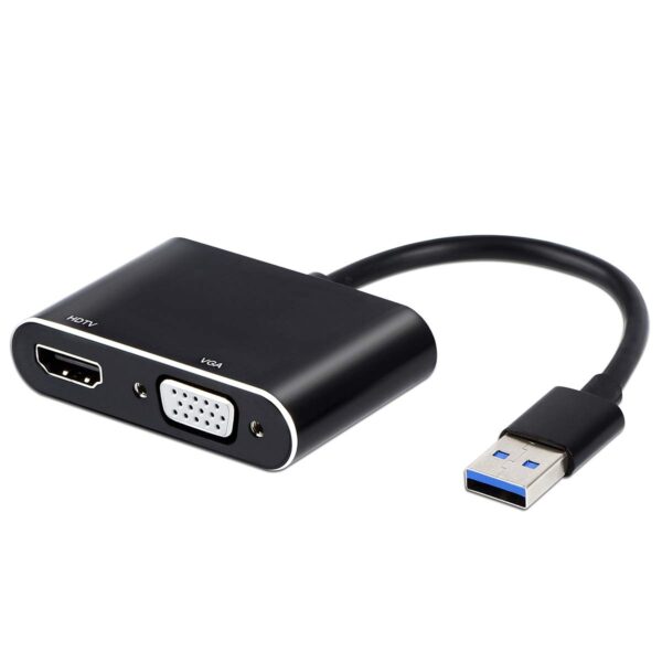 CABO ADAPTADOR/CONVERSOR USB 3.0 MACHO PARA HDMI + VGA