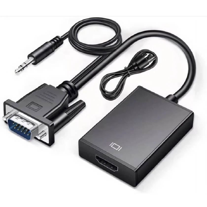 Cable Conversor VGA macho a HDMI hembra con audio