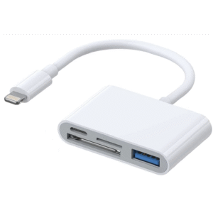 Adaptador LIGHTNING a MEMORY CARD + USB 3.0 + USB-C OTG