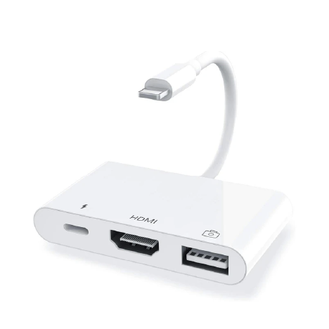 Adaptador LIGHTNING a HDMI + USB 3.0 + LIGHTNING OTG