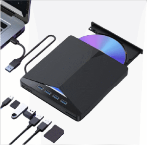 Lector CD/DVD (USB 3.0+USB-C) + HUB (4 USB 3.0 + MEMORY CARD)