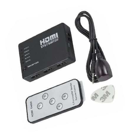 HUB HDMI SWITCH (5 PORTS) con control