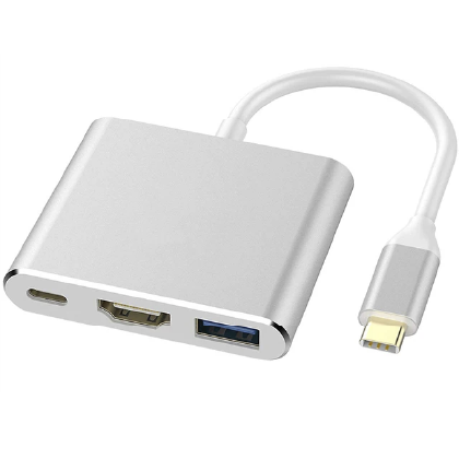 Cable Conversor USB-C a HDMI + USB 3.0 + USB-C