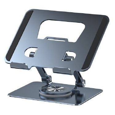 Soporte para Notebook / Tablet de Aluminio Gris Oscuro Giratorio 360