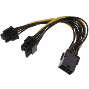 Cable de Fuente PCI-E Placa de Video / CPU 8 Pinos x2 6+2
