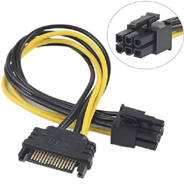 Cable de Fuente PCI-E SATA / Placa de Video x 6 Pinos